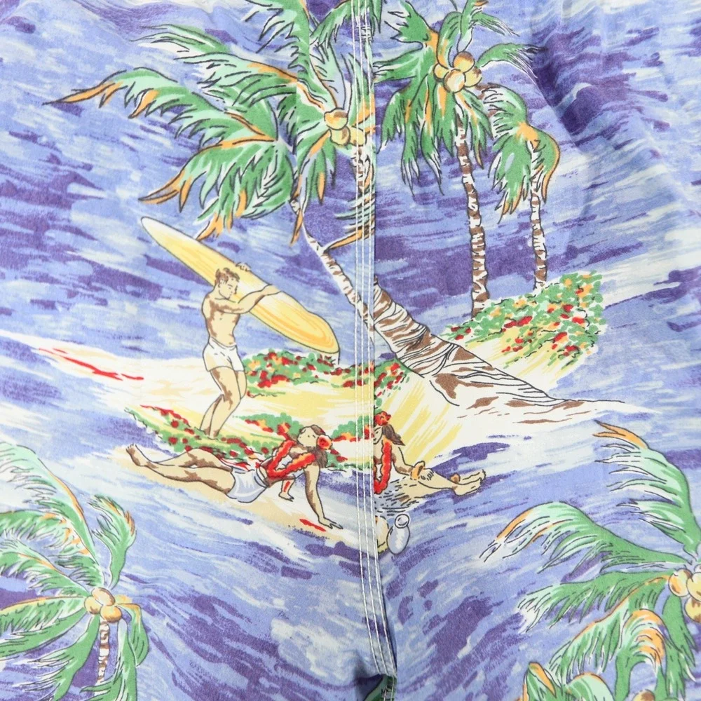 Polo Ralph Lauren Swim Shorts Mens XL Tropical Hawaiian Hula Lined Pockets